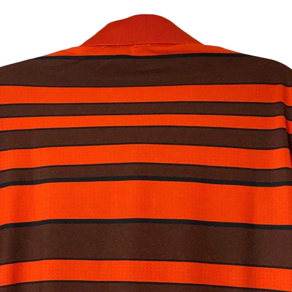 Nike Mens Orange‎ Breathable Lightweight Moisture Wicking UV Protection Polo XL